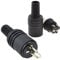 CHJIENJUJIDZ 2 pcs 2 pin Black DIN Plug Speaker and HiFi Connector Screw Terminals Connector Power Audio Lamp Signal Plug Adapters