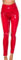 Koucla Leggings Damen High Waist Lederlook Lack Optik Hose (S, Rot)