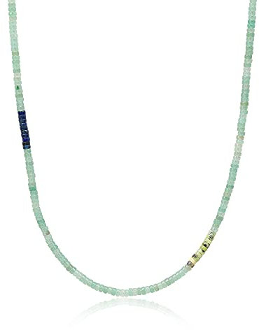 COAI Geschenkideen Herren Heishi Perlen Surfer Halskette aus Aventurin Lapislazuli Australischer Jade 60cm