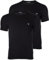 Emporio Armani Underwear Men's 2-Pack T-Shirt Crew Neck Logo, Black/Black, XL
