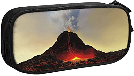 HAOSOFT Federmäppchen Vulkan Federmappe Etui für Jungen Mädchen Große Schulsachen Federtasche Schulmäppchen Mäppchen für Schule Büro Makeup