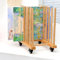 YIVIVEN Kunst-Aufbewahrungsregal mit Rollen, Kunst-Aufbewahrung, Kunst-Trockenständer, Kunst-Leinwand, Zeichenbrett, Aufbewahrungsregal, Rahmen, Panel, Kunstaufbewahrungs-Organizer (30 x 54,9 x 49,5