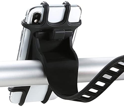 Lot de 2 supports de téléphone pour guidon de vélo | Support de téléphone en silicone pour moto | Support de téléphone universel pour VTT, moto, vélo de route, pour téléphones portables de 4,7 à 7,2