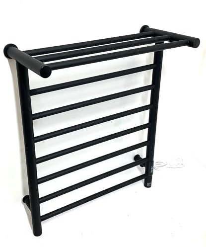 Manissa Chester Electric Black Towel Wamer H660mm x W550mm Rail Bathroom Heater Heated Towel Rail
