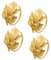 Ciieeo 2sets Serviettenhalter Ringe Blatt Design Serviettenschnallen Robuste Legierung Für Hochzeit 4 Stücke * 2