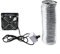Oniissy Leistungsstarker Ventilator mit starker Saugkraft und Kunststoffkanal für effektive Rauch- und Staubabsaugung, USB-Ventilator, Rauchabsorber, Abluftventilator (Ventilator plus 6 m Rohr)