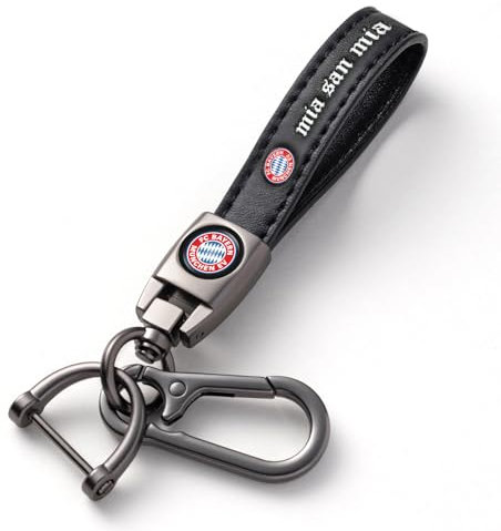 HDBDYH Leder Schlüsselanhänger für Auto für Fußballfans, Bayern Munich Auto Schlüsselanhänger für Motorrad,SUV, Truck, Unisex Auto Schlüsselanhänger Ersetzen Zubehör für Männer und Frauen