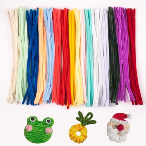 200 Stück pfeiffenputzer,pfeifenreiniger bunt,chenilledraht pipe cleaner,40 farben pfeifenputzer,pfeifenputzer blumen set,für basteln und dekorieren