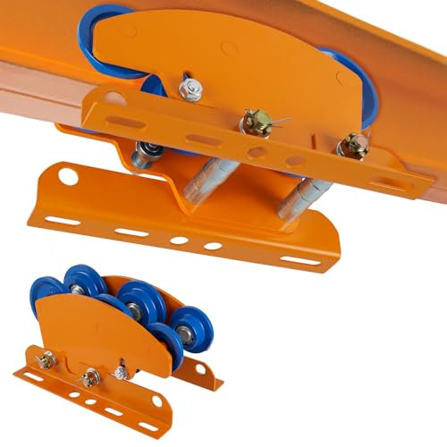 Heavy Duty I-Beam Trolley for Electric Hoist, 1 Ton Capacity with Dual Track Rollers, Adjustable Flange for I-Beams, Push Geared Overhead Heavy Duty Wheels Wide Flange
