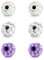 Rajnard Piercing Kugel 1,6/1,2/1,0/0,8mm Gewinde Chirurgenstahl 2,5/3/3,5/4/5/6/8mm Ersatzkugel Glitzer Piercing Ohr Septum Zange Nasenring Bauchnabelpiercing Kugel Silber Weiß Rosa Lila Blau