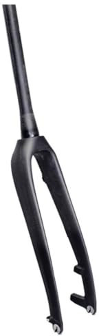 Fourche Rigide de vélo de Route en Fiber de Carbone 700C, Fourche Rigide avec Frein à Disque, dégagement Rapide, 100mm, Fourche Avant Conique 1-1/2