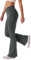 Glacspyg Damen Hose High Waist Schlaghose Bootcut Flared Yogahose Bauchtraining Elastische Freizeit Laufhose Dunkelgrau L
