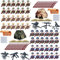 Generisch Thcbme WW2 Army Men Figures Sets | World War 2 Military Figures Pack | WW1 Soldier Building Set with Weapons and Baseplate (48pcs Characters+Weapons)