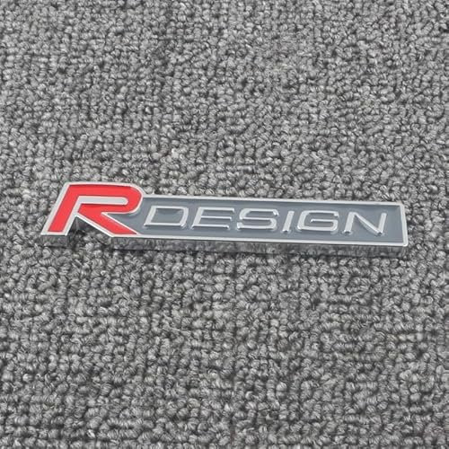ZWBFBS Auto Emblem Aufkleber für Volvo C30 S80 XC60 XC90 V40 R Design, Auto Logo Abziehbilder Styling Dekorative, Auto Body Abzeichen Emblem Selbstklebende Aufkleber, Auto Zubehör A