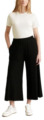 Marc OߴPolo Denim Damen Stoffhose mit Gummibund Relaxed Fit, Schwarz (Black), L