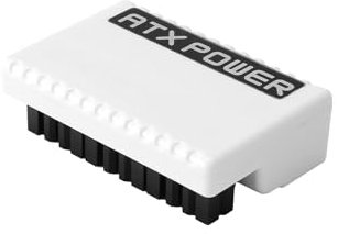 Lizien ATX 24 Pin to 90 Degree Power Plug Adapter RGB Motherboard Power Supply Cable Modular DIY Mounting Accessories White