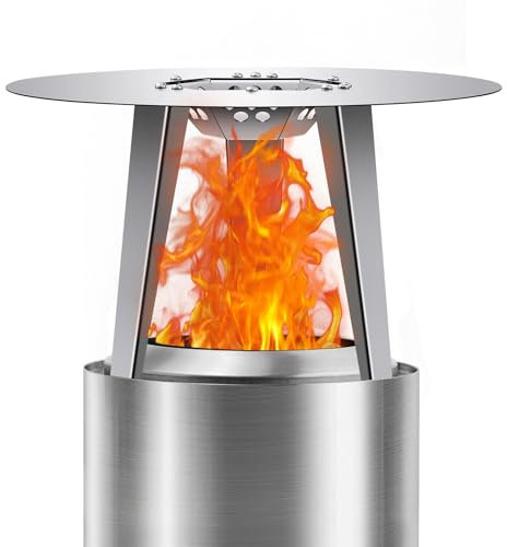 Wanchao Heat Deflector for Solo Stove Mesa XL - Captures Warmth - Expands Heat Radius - for Solo Stove Accessories - 304 Stainless Steel - Common to Other 7 in Calibre Fire Pit - 11 (D) x 7.5(H)