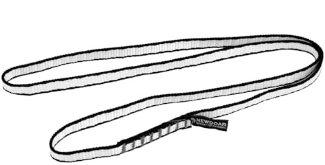 NewDoar Kletterschlinge 10mm Dyneema Schlingen Läufer 22 KN 4840lb Kletter Utility Seil Felsklettern, Erstellen von Ankersystemen, Abseilausrüstung, perfekt für Baumarbeiten-Schwarz/24''(60cm) 1pcs