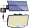LOTMOS Lampe Solaire Exterieur Detecteur de Mouvement, 310LED Lumiere Solaire Étanche Spot Solaire, 3 Modes Eclairaget Solaire pour Jardin Garage Cour, Blanc Froid