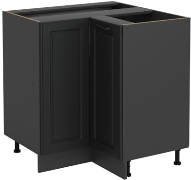 Vicco Eckunterschrank R-Line, Anthrazit Landhaus, 75.6 cm ohne Arbeitsplatte
