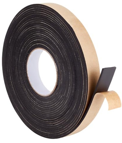 OLYCRAFT Ruban Adhésif Simple Face en Mousse de 10m Ruban Adhésif Noir de 30mm de Large Bande D'Étanchéité en Mousse de 3mm D'Épaisseur Ruban Adhésif pour Murs Tables Fenêtres Décoration