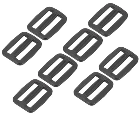 QUARKZMAN 8 Stück (25mm ID) Gürtelversteller, Gürtelschnalle, Kunststoff-Schiebeschnalle, Schnalle Kleidungsring, Rechteckiger Tri-Glide-Schieber, für Gürtel Rucksäcke Taschen DIY-Ersatz