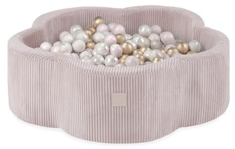 MISIOO Bällebad für Kinder 95x30 cm - 400 Bälle (6cm) - Baby Spielzeug ab 1 Jahr - Perfekt für Kleinkinder und Spielspaß