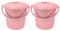 Best House | Plastic Bucket with Lid Handle | Small | 5 Litres | PINK | 2 Pcs | Household Bucket | Storage Buckets Bin Container, Multipurpose Use for Home, Garden and Workshops (Pack of 2)