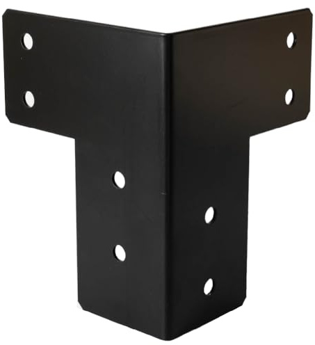 Heavy Duty Threeway BlackPergola Corner Bracket Connector – Pergola Corner Brace – Furniture Corner Bracket (120x120x240mm)