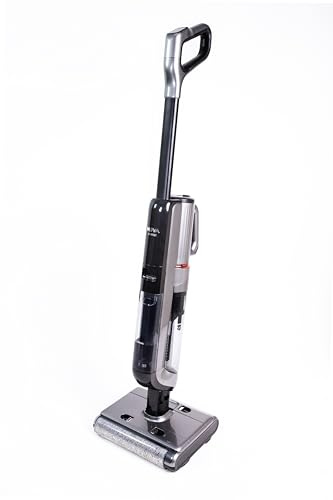 Saimac Nova Aspirapolvere Lavapavimenti Senza Fili, Lava e Aspira, Doppio Rullo Autopulente Anti-Groviglio, 23 KPa, Pulizia Bordi, Assistente Vocale Italiano, Autopulizia ad Aria Calda