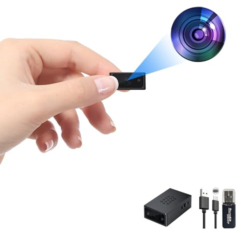 maruila HD 1080P Mini-Kamera，Überwachungskamera， Überwachungskamera für Zuhause und Büro mit automatischer Nachtsicht, Bewegungserkennung, Schwerkraftsensor ohne WLAN