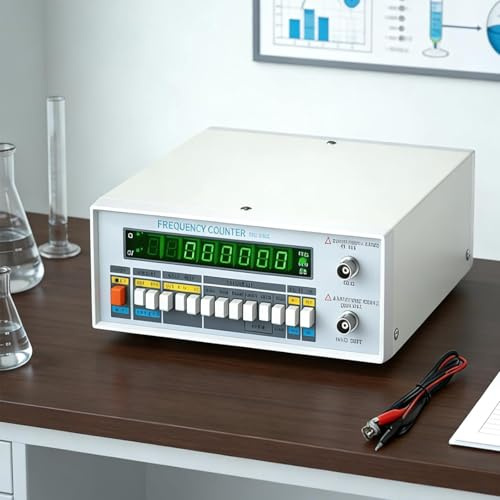 MYFTNP Frequenzimetro Digitale Multifunzionale, Contatore di Frequenza Ad Alta Precisione con Piedini Antiscivolo, Display a LED a 8 Cifre, Circuito a Basso Consumo, per La Manutenzione di Laboratori