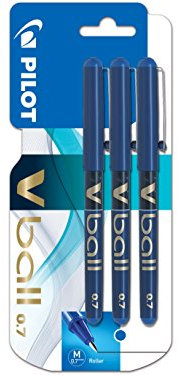Pilot VB7 - Bolígrafo roller (3 unidades), color azul
