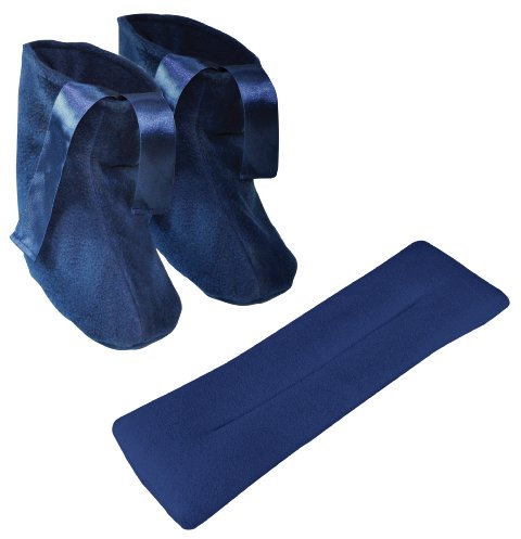 Microwave Slippers/Neck Wrap Set - Heat Up in the Microwave Gift Set of Slippers and Neck Wrap Scarf, COSY Heated Boots Cold Sore Tied Feet Neck, Warmth and Comfort Super Soft Material