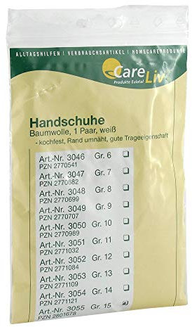HANDSCHUHE Baumwolle Gr.15 2 St