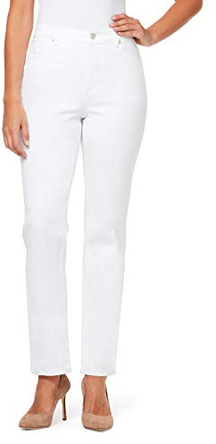 Gloria Vanderbilt Women's Amanda Classic High Rise Tapered Jean Standard, Vintage White, 10 Short