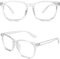 CN92 Klassische Nerdbrille rund Keyhole 40er 50er Jahre Pantobrille Vintage Look clear lens, A Transparent, 53