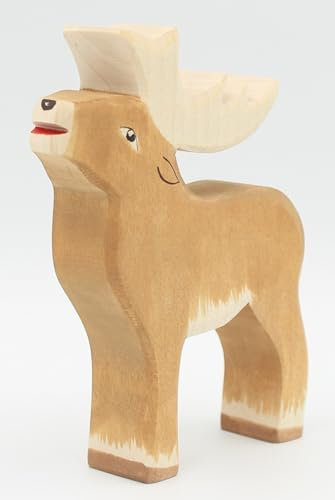 Holzspielwaren Ackermann Hirsch aus Holz – Wald Holzspielzeug, aus Schwäbischer Handarbeit (100% ökologisch)