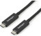StarTech.com Cable Thunderbolt 3 a Thunderbolt 3 Activo de 40Gbps - Cable USB C a USB C de 1m - Cable Negro - 5k 60Hz/4k 60Hz - Cable cargador USB Type C (Certificado TB3) con hasta 100W (TBLT3MM1MA)