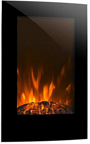 Klarstein Cheminée Electrique d'Intérieur, Chauffage Electrique de 2000W, Fausse Cheminée Decorative avec Effet Flamme en LED, Télécommande Inclus, Programmable, Minuterie, Thermostat Réglable