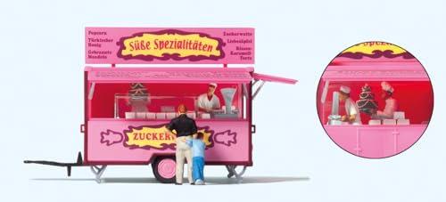 Preiser 10748 Sweets Sales Stand (3) Exclusive Figure Set
