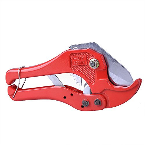 BE-TOOL Kunststoff-Rohrschneider, 42 mm, zum Schneiden von Rohren und Rohren, 42 mm, Werkzeug für PVC, CPVC, PEX, PE, PPR (rot)
