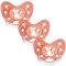 dentistar Silikon Schnuller 3er-Set - Größe 3, ab 14 Monate - Zahn- & kieferfreundlicher Nuckel mit Dental-Stufe – BPA-frei – Made in Germany - Katze, Orange