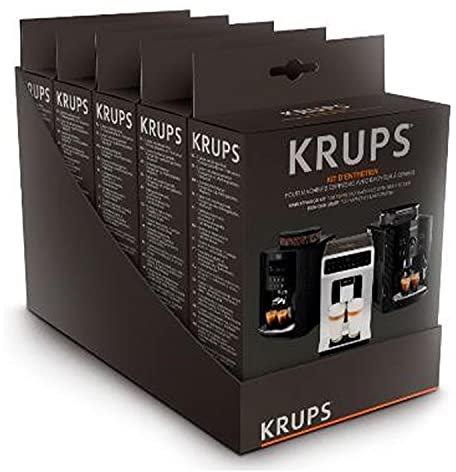 Krups Pflegeset für Maschinen, mit Mahlwerk, Schwarz, 5 Stück