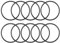 sourcing map Pack mit 10 Flansche Abdichtung Nitrilkautschuk O-Ring metrisch 32,6mm Außendmr. 29mm Innendmr. 1,8mm Breite