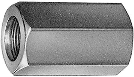 20X M8x25 Verbindungsmuttern Langmuttern Gewindehülsen Distanzmuffen Gewindemuffen Sechskant galv. Verzinkt SW 11 M8 x 25 20 Stück