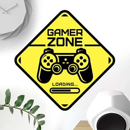 Gamer Zone porta segno adesivo parete arte camera da letto ragazzi camera da letto decorazione gioco adesivi carta da parati adesivi ragazzo gioco vinile decorazione bambino bambino bambino bambino