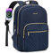 LOVEVOOK Laptop Rucksack Damen, 15,6 Zoll Laptoptasche Rucksack Wasserdicht Schulrucksack Mädchen Teenager Rucksack mit Laptopfach USB-Ladeanschluss, für Business Reisen Schule Blau