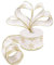 Belle Vous Nastro Organza Bianco - 20 m x 6,3 cm - Organza Rotolo Nastro Natalizio con Filo Metallico Design Fiocco di Neve Brillante per Decorazioni Albero di Natale, Fiocchi Regalo, Fai da Te, Feste