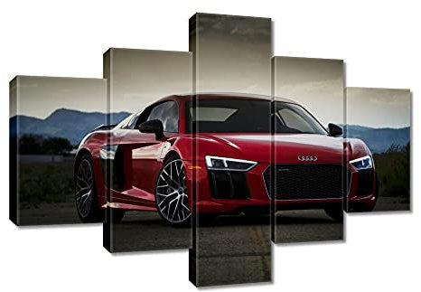 Wandbild auf Leinwand gedruckt, Motiv Audi Quattro Car 100 x 70 cm, Nr. H3434M_5A